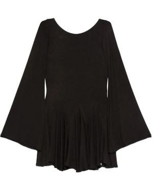 Axel 113 Bell Flared Mini Dress - Black