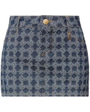Amiri Quad Denim Mini Skirt - Blue