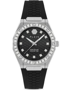 Philipp Plein 36 Mm Horloge Verfraaid Met Kristallen - Zwart