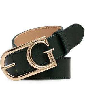 Guess Logo-Buckle Belt - Black