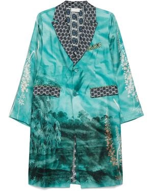 Pierre Louis Mascia Silk Coat - Blue