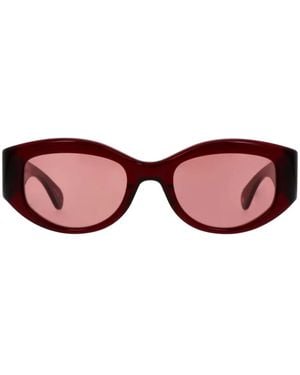 Garrett Leight Oval-Frame Sunglasses - Pink