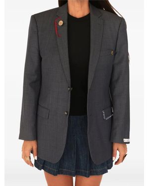 The Divine Rebel Collective X J Crew Très Chic Slogan-Print Blazer - Black