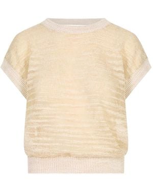 Peserico Jersey De Punto De Manga Corta - Neutro