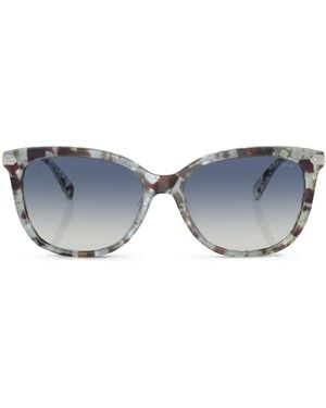 COACH Tortoiseshell-Effect Sunglasses - Blue