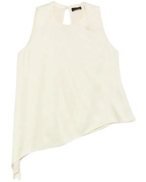 Liu Jo Asymmetric-Hem Sleeveless Top - White