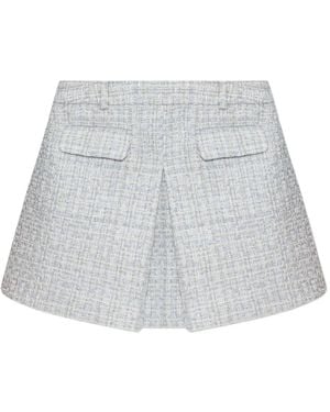 Self-Portrait ツイード ミニスカート - ホワイト