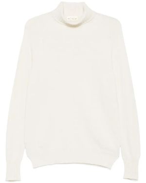 Ma'ry'ya Pullover Mit Rollkragen - Weiß
