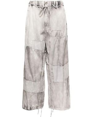 Maison Mihara Yasuhiro Repair Satin Trousers - White