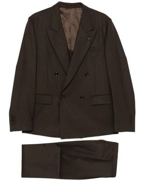Lardini Traje Con Doble Botonadura - Negro