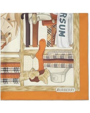 Burberry Wardrobe Silk Scarf - Metallic