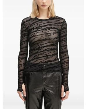 Ksubi Barbed wire heart top - Schwarz