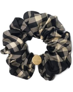 Burberry Checked Scrunchie - Black