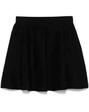 ROTATE BIRGER CHRISTENSEN ファインニット ミニスカート - ブラック