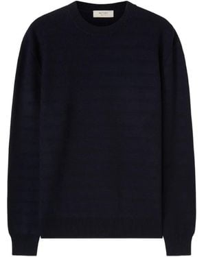 RETORI Interlock-Knit Crew-Neck Jumper - Blue