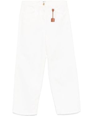 Elisabetta Franchi Vaqueros teñidos - Blanco