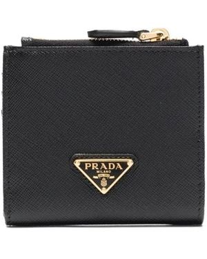 Prada Portafoglio Con Placca Logo - Nero