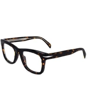 David Beckham Tortoiseshell-Effect Square-Frame Glasses - White