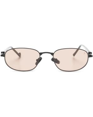 Eyepetizer Riad Oval-Frame Sunglasses - Natural