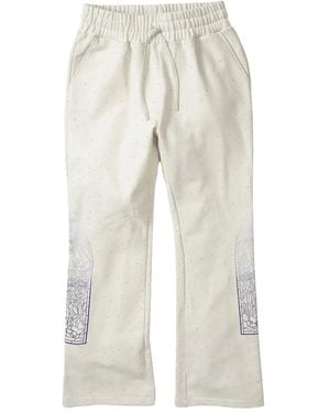 Who Decides War Rhinestone Track Trousers - White