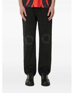 Pleasures Logo-Print Pocket Jeans - Black