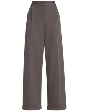 Brunello Cucinelli Pleated Wide-Leg Pants - Gray