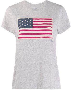 Polo Ralph Lauren Usa Flag T-shirt - Grey