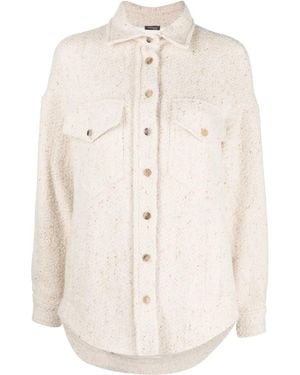 Kiton Wool-Blend Shirt Jacket - Natural