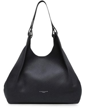 Gianni Chiarini Dua Grained-Leather Tote Bag - Black