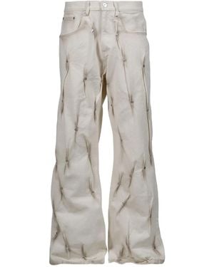 Kusikohc Rivet-Embellished Jeans - Grey