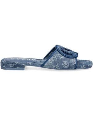 Guess Tarisha 4G Slides - Blue