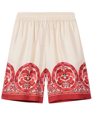 La DoubleJ Silk Palazzo Shorts - Red