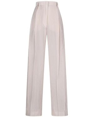 Thelatest Striped Trousers - White