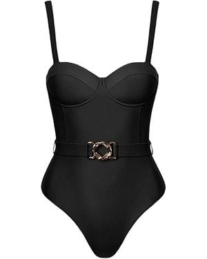 SOFIA ERHAN Bañador Olivia Con Cinturón - Negro