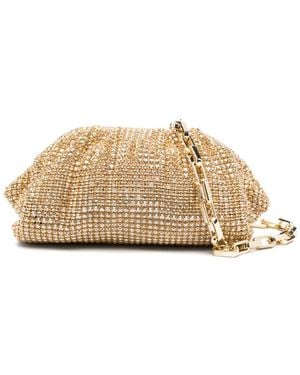 Self-Portrait Chainmail Clutch Bag - Natural