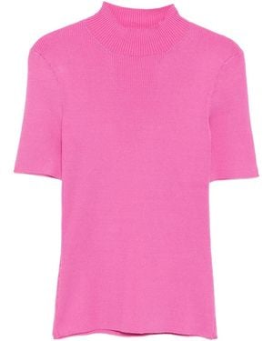 Oscar de la Renta Turtleneck Top - Pink