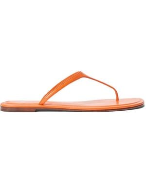 Polo Ralph Lauren Debossed Leather Thong Sandals - Pink