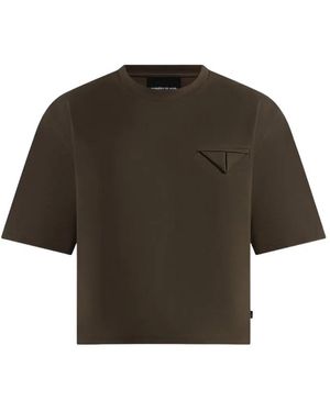 Manière De Voir Leon Boxy Cropped T-Shirt - Black