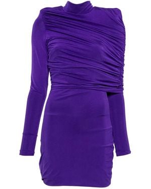 MITILIANE COUTURE Draped Mini Dress - Purple