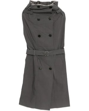 Carol Christian Poell Self Edge Metre Coat - Grey