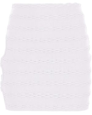 Amir Slama X Jade Picon Cut Out-Detail Mini Skirt - White