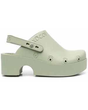 XOCOI 60Mm Slingback Platform Mules - Green