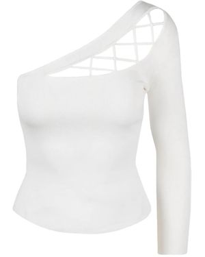 Elisabetta Franchi Top Monospalla - Bianco