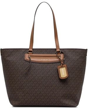 MICHAEL Michael Kors Jet Set Travel Extra-Large Signature Logo Tote Bag - Brown