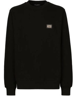 Dolce & Gabbana Logo-Plaque Jumper - Black