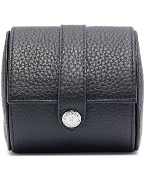 Aspinal of London Leather Watch Roll - Grey