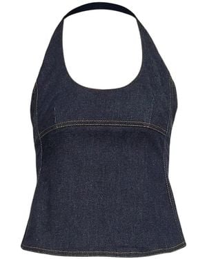 Jacquemus Le Haut De-Nimes Lavoir Halterneck Top - Blue