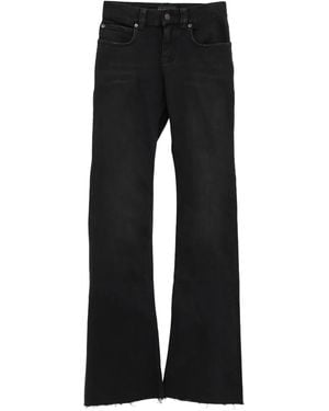 Balenciaga Frayed-Hem Jeans - Black