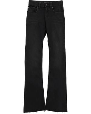 Balenciaga Frayed-Hem Jeans - Black