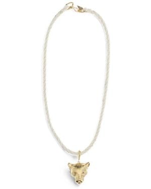 forte_forte Puma-Pendant Necklace - White